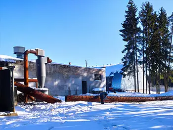 Демонтаж металлической дымовой трубы